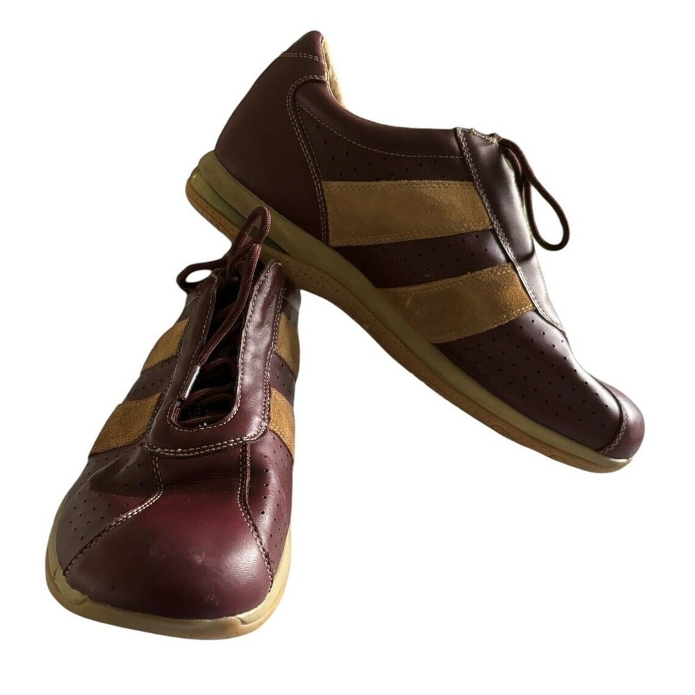 Marc Ecko ECKO UNLTD Merlot Leather Men’s Lace Up Shoes Sneakers Sz 12 Vintage